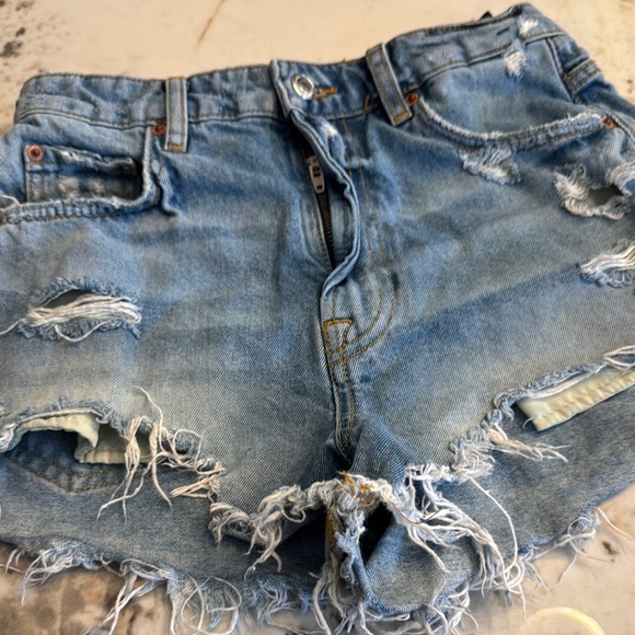 Distressed Denim Shorts - Picture 1 of 3